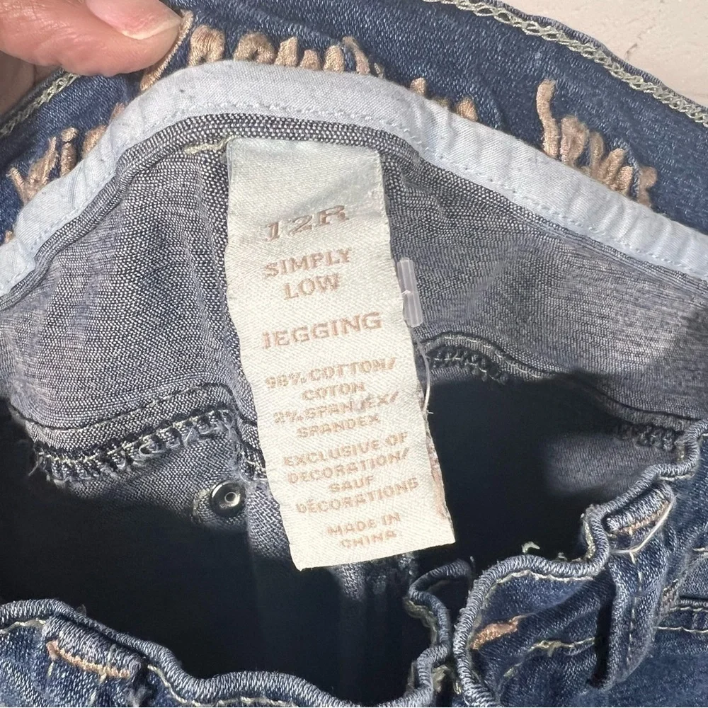 Justice Simply Low Jegging Jeans Size 12R